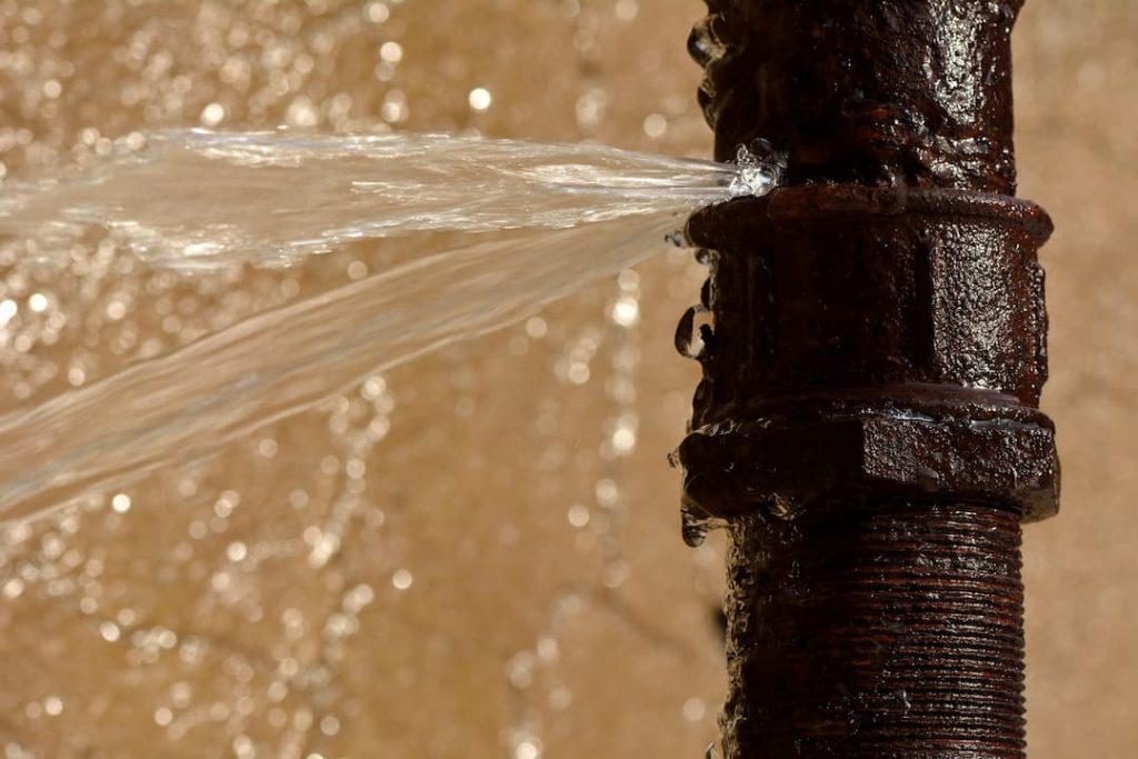 Leaking lead pipe